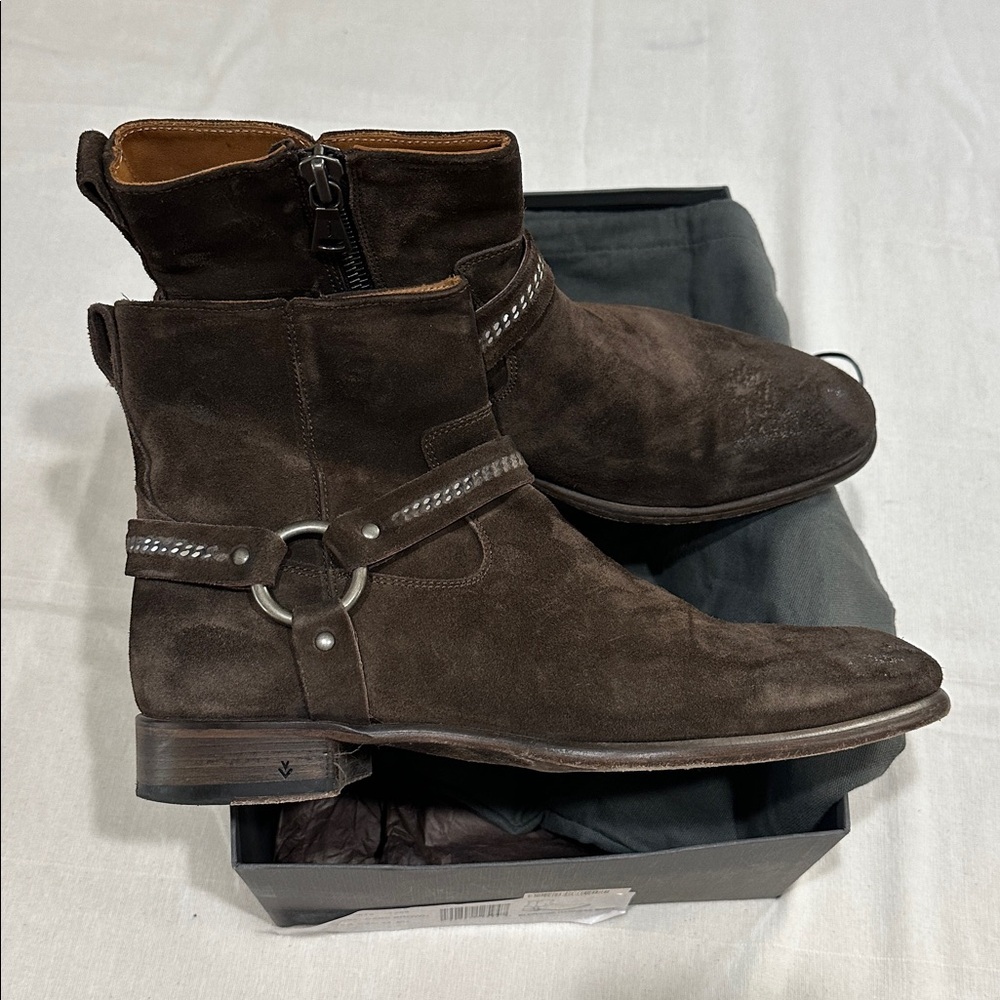 John Varvatos dark brown Eldridge harness boot - Picture 3 of 9
